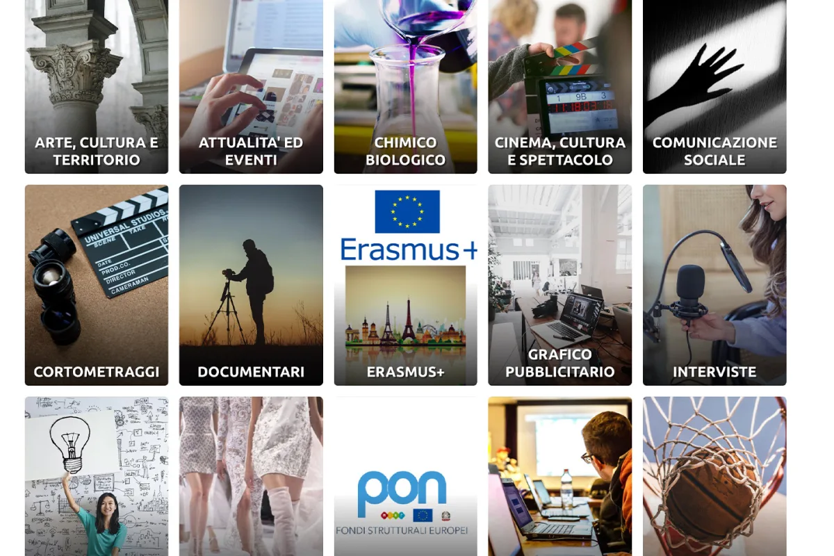 Sito web per portfolio audiovisivo studenti e docenti IISS De Pace Lecce