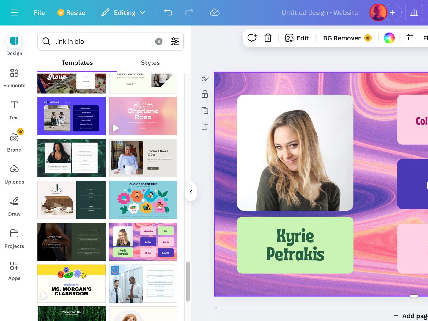 Canva Link in Bio